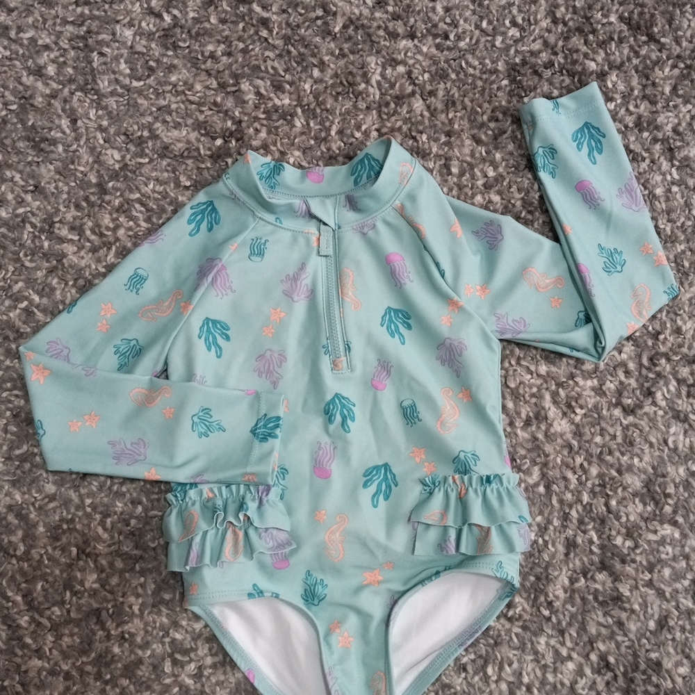 Aqua Kids Activewear with Sea Creature Print Carters Longsleeve Size 4T
